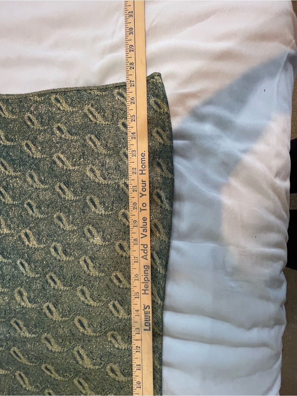 Pashmina and cashmere green and gold threads shawl - Picture 6 of 6